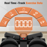 Mini Stepper with Resistance Bands - Compact Stair Stepper Machine with LCD Monitor for Full Body Workout