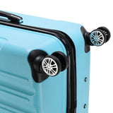 Trunk 3-in-1 Blue Expandable Hard Shell Luggage Set with Spinner Wheels & TSA Lock