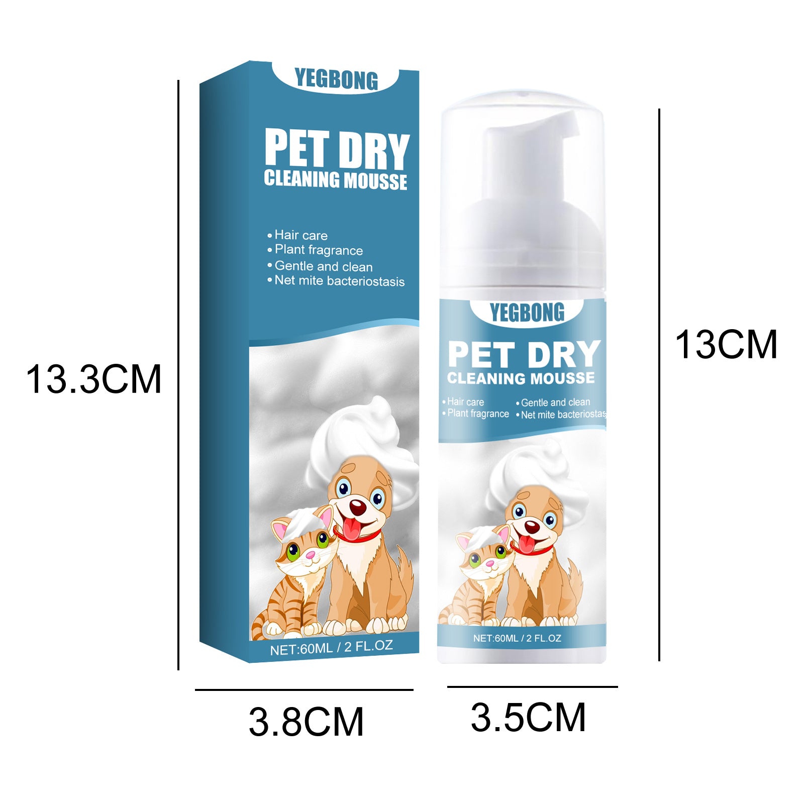 Pet Dry Foam Cleaner – No-Wash Odor Eliminator with Chamomile & Coconut Oil for Fresher, Softer Fur