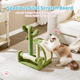 Cactus-Shaped Sisal Rope Cat Scratching Post – Easy Assembly and Stylish Green Design