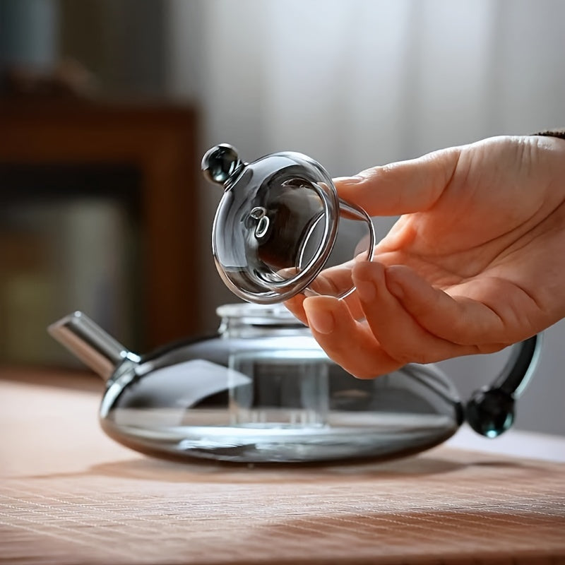 600ml Glass Teapot Set – Elegant & Heat-Resistant Tea-for-One with 4 Cups