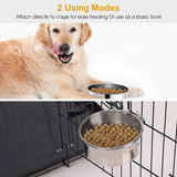 Detachable Pet Cage Food & Water Bowl with Clamp Holder – Stainless Steel Feeding Cup for Dogs, Cats & Small Animals
