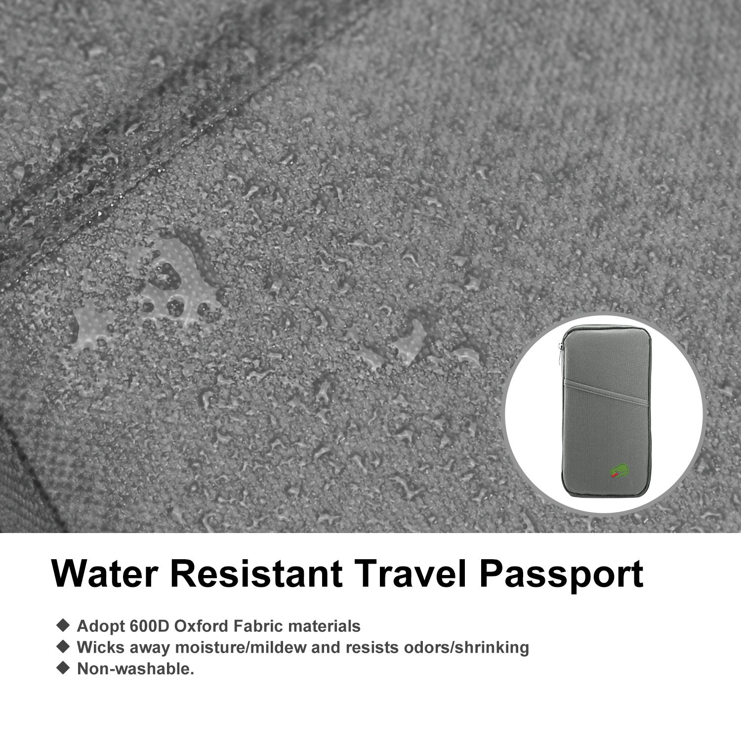 Travel Passport Wallet & Document Organizer 🛂 12-Cell Waterproof ID, Card & Ticket Holder with Zipper Case
