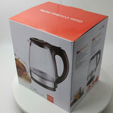 1.7L Glass Electric Kettle with Stainless Steel Filter & Inner Lid