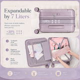 Purple 20-Inch Expandable Hardshell Carry-On with TSA