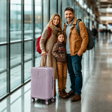 Purple 20-Inch Expandable Hardshell Carry-On with TSA