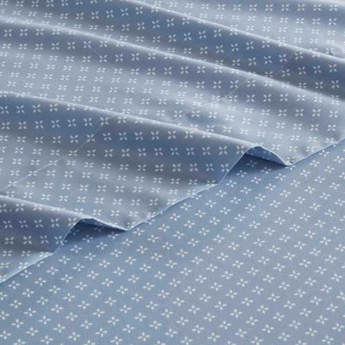 Floral Comforter Set with Bed Sheets – Queen Size, Blue Floral Design