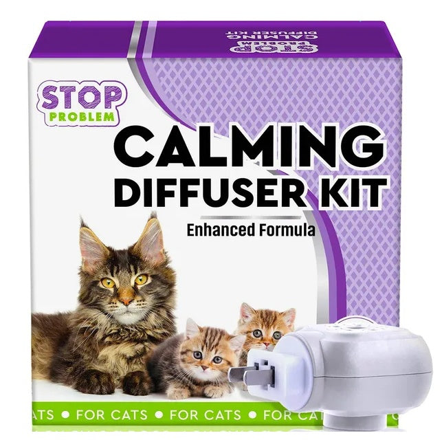 Cat Calming Diffuser 🐾 Anti-Anxiety Plug-In with Pheromones – Stress & Behavior Relief for Happy Cats