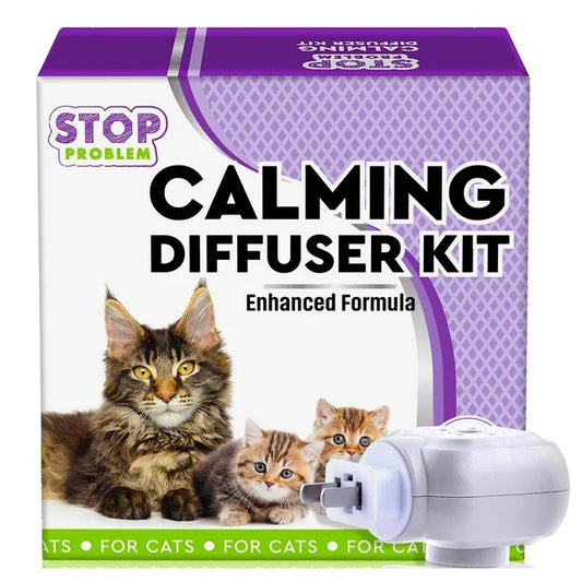 Cat Calming Diffuser 🐾 Anti-Anxiety Plug-In with Pheromones – Stress & Behavior Relief for Happy Cats