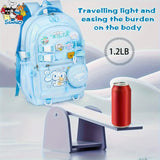 Sanrio Cinnamoroll & My Melody Large-Capacity Backpack Set – Includes Coat Purse, Stationery Set, Lanyard & 4 Badge Pins