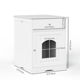 Wooden Pet House Litter Box Furniture – Multi-Functional Enclosure with Fence, Drawers & Modern Wooden Design