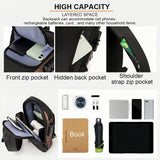 Men’s Waterproof Motorcycle Chest Bag – Anti-Theft Oxford Fabric Shoulder Bag for Travel, Hiking & Outdoor Use