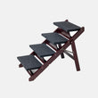 Foldable Wooden Dog & Cat Stairs – 4-Level Portable Pet Ramp with Non-Slip Steps for Beds, Sofas & Cars