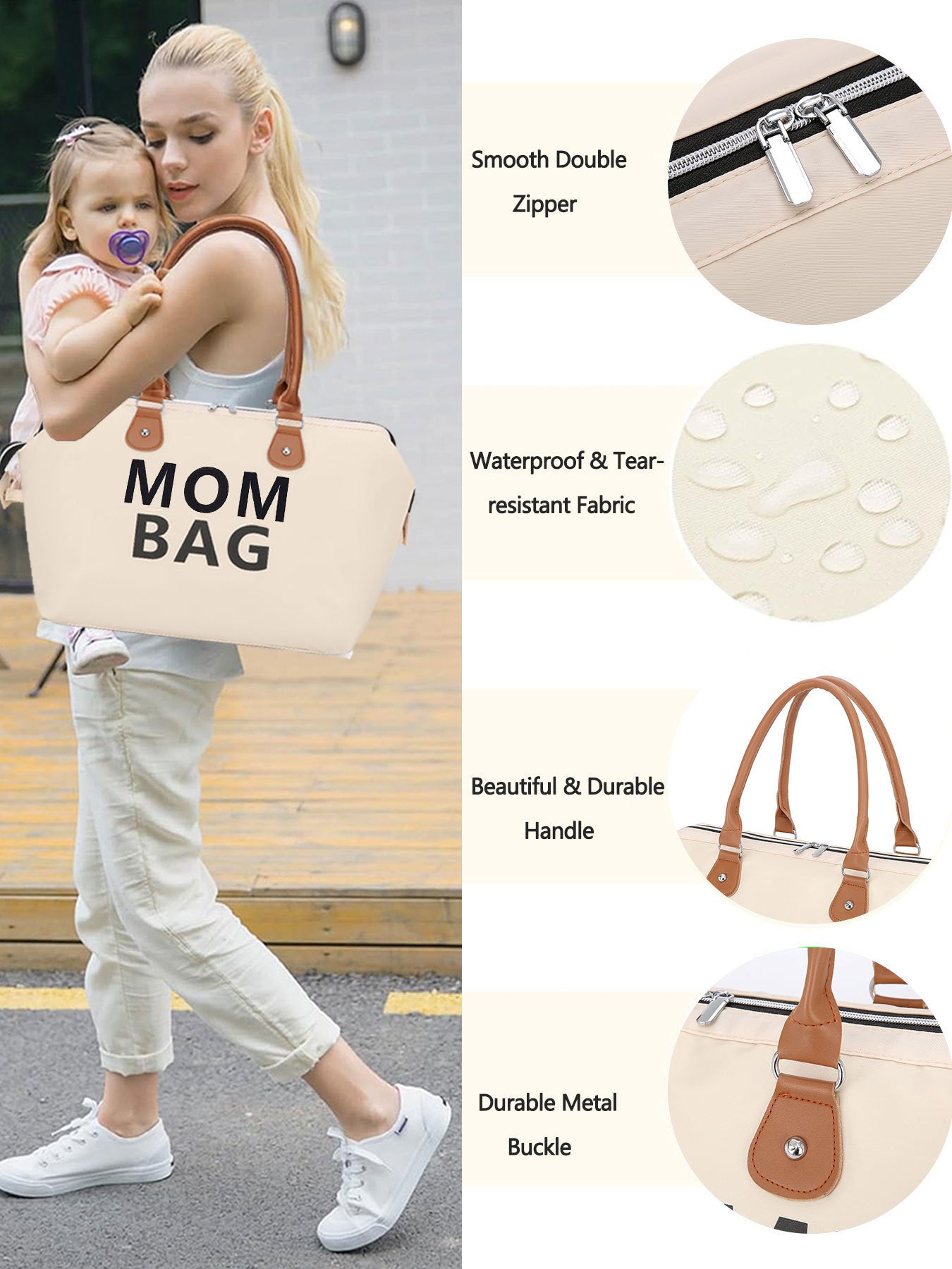 Women’s Weekender Travel Duffel Bag – 3PCS Set Carry-On Tote, Gym & Mom Bag