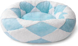 Mewoofun Donut Cat Bed – 23" Round Washable Plush Calming Pet Bed with Jacquard Shaggy Fabric & Non-Slip Bottom