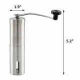 Hand Crank Pepper & Coffee Grinder – Stainless Steel Conical Burr Mill with Manual Crank, Adjustable Grind Settings, Portable Design
