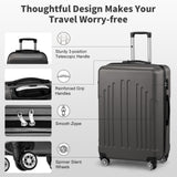 3-Piece Hardshell Luggage Set with Spinner Wheels - 20/24/28 Inch Suitcase Set with TSA Lock