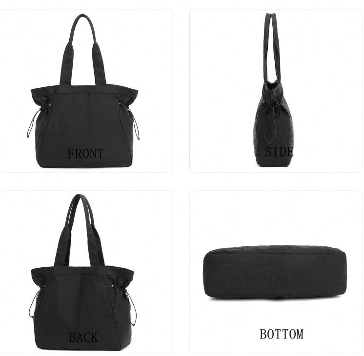 18L Side Cinch Shopper Bag 👜 Lightweight Tote Shoulder Handbag – Perfect for Shopping, Workout, Travel & Beach