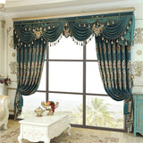 Luxury Elegant Embroidered Velvet Blackout Curtains – High-End Villa Style, Finished 2-Piece Set for Living Room or Bedroom