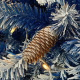 Pre-Lit Christmas 4-Piece Artificial Tree Set – Entrance Trees, Garland & Wreath with LED Lights