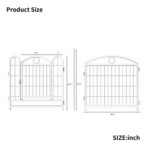 24-Inch Indoor Dog Playpen – 8-Panel Foldable Metal Pet Exercise Pen for Puppies & Small Dogs