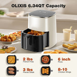 6-Quart Square Air Fryer with Viewing Window – 12-in-1 Multifunction Cookware with 400°F Max, Dishwasher-Safe Components