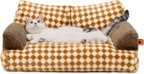 Mewoofun Cat Bed – 26"x19"x13" Fluffy Couch with Washable Cover & Non-Slip Bottom for Indoor Cats & Small Dogs
