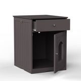 Wooden Pet House Cat Litter Box Enclosure with Drawer – Indoor Cat Crate & Side Table Furniture Design
