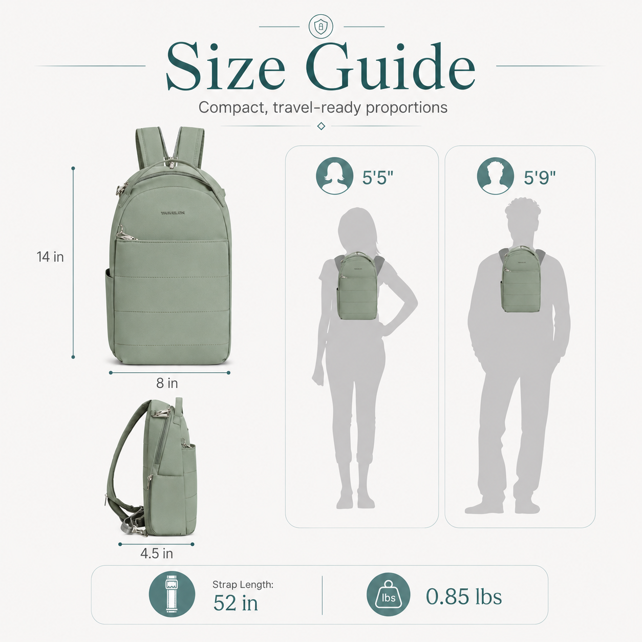 Convertible Anti-Theft Travel Backpack & Sling – RFID Protection, Locking Zippers & Lightweight Design