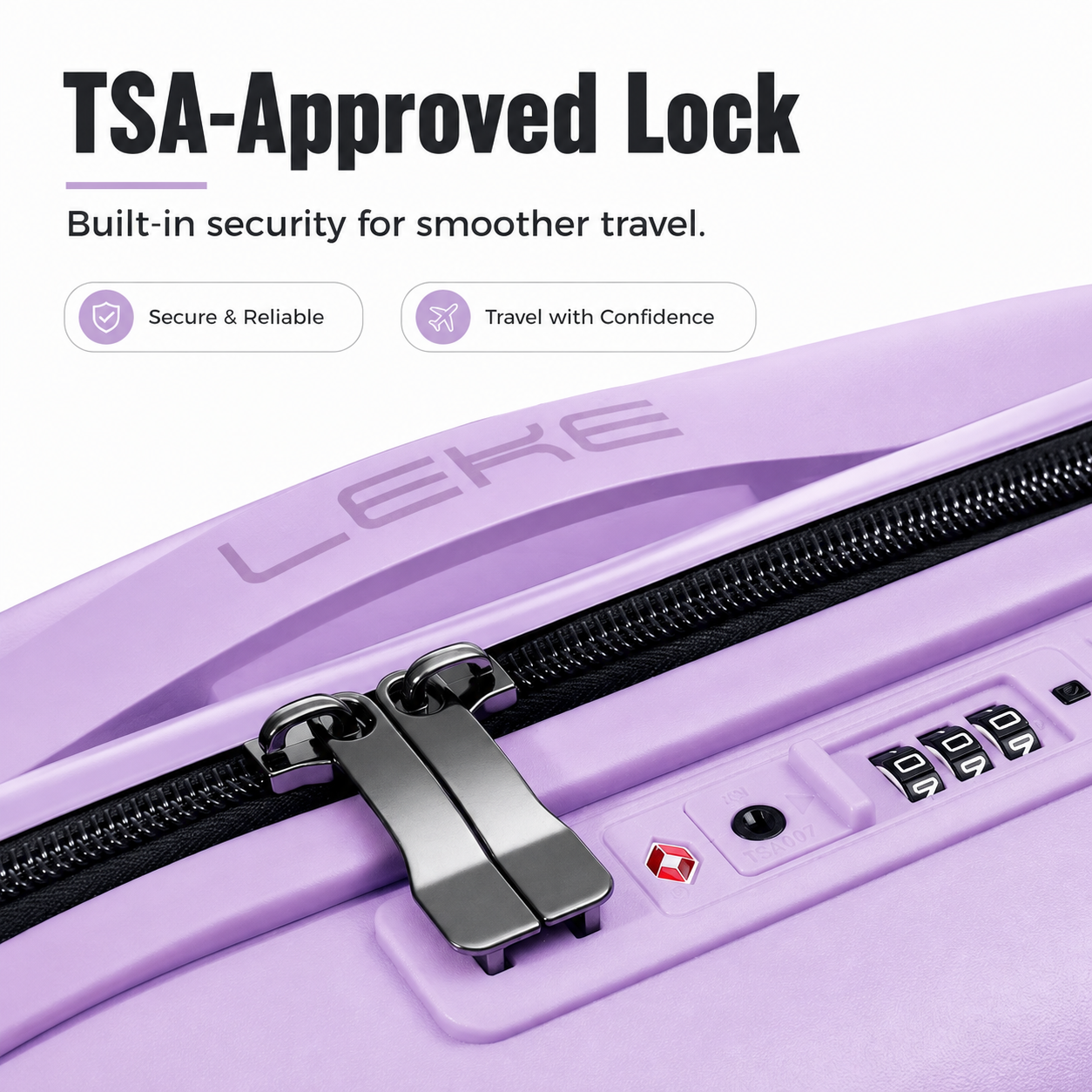 Light Purple 16-Inch Underseat Carry-On with TSA Lock
