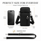 Compact Nylon Crossbody Phone Bag for Women – Lightweight Mini Purse with Adjustable Strap