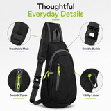 Lightweight Crossbody Sling Bag – Compact Travel Chest Pack with Smart Storage