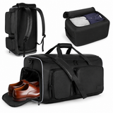 50L Convertible Garment Duffel Backpack with Shoe Compartment