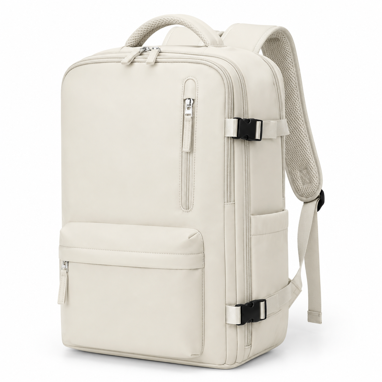 Women’s Flight-Ready Carry-On Backpack with Shoe Compartment & Wet Pocket – Beige