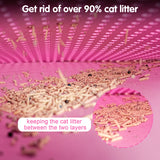 Double-Layer Rice-Shaped Cat Litter Pad – Waterproof EVA Non-Slip Mat for Easy Cleaning & Mess Control
