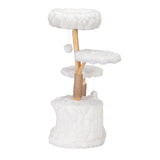 Modern Cat Tree – Natural Branch Cat Tower & Luxury Indoor Cat Condo, White