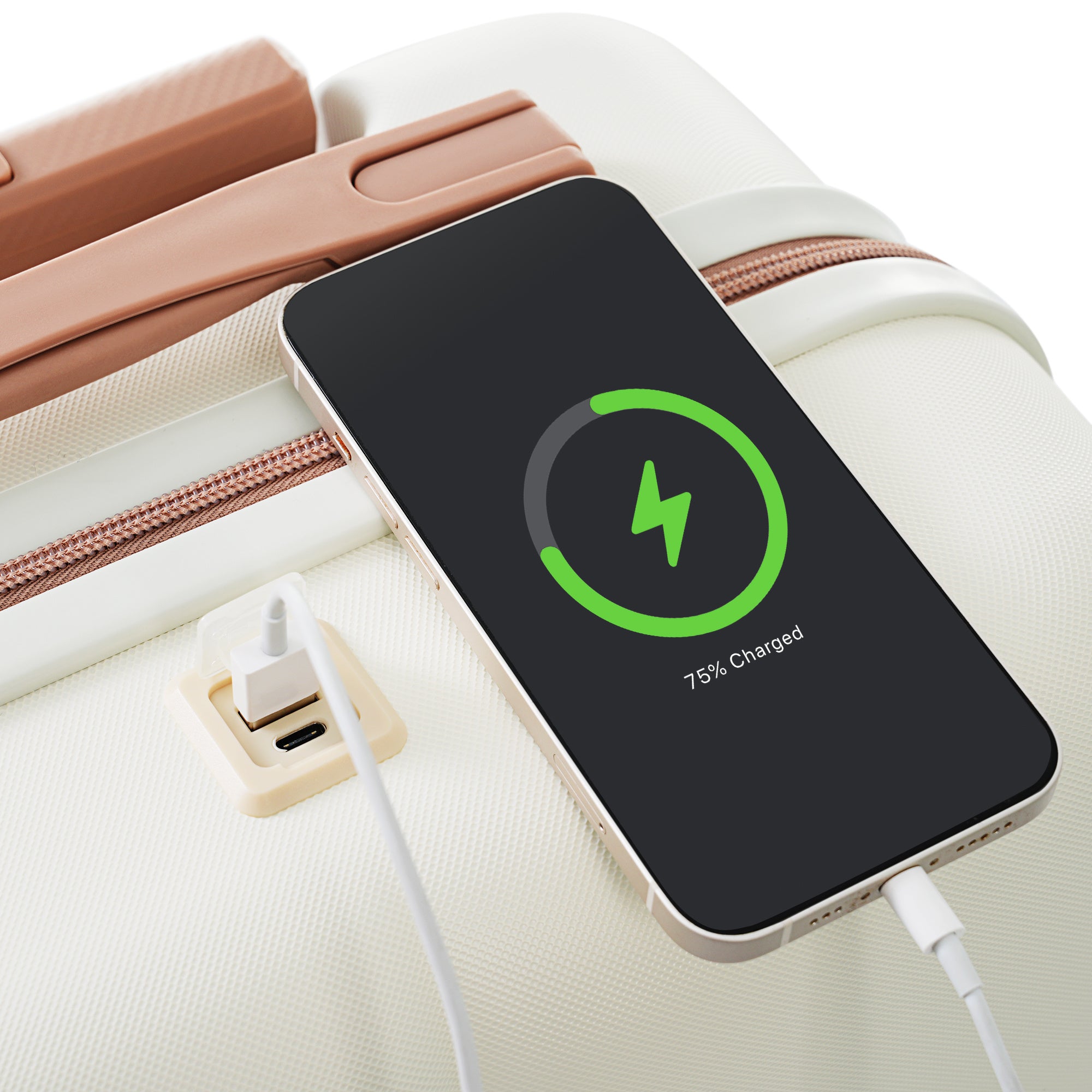 4-Piece Expandable ABS Suitcase Set with USB Port