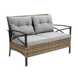4-Piece Outdoor Patio Furniture Set - All-Weather Rattan Wicker Sectional Sofa