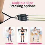Professional Yoga & Pilates Bar Kit – 18-Piece Full Body Workout Set with Ab Roller & Resistance Bands 🧘‍♀️💪🔥