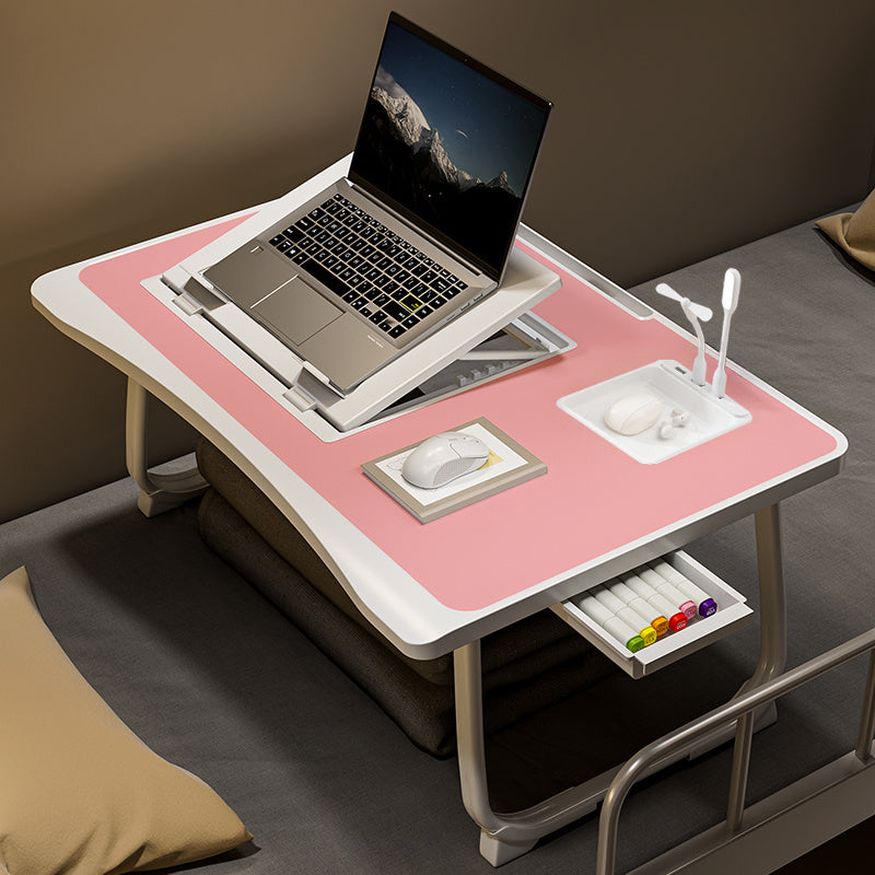 Foldable Laptop Desk for Bed or Couch – Work-from-Bed Table with Cup Holder, Drawer & Adjustable Legs