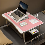 Foldable Laptop Desk for Bed or Couch – Work-from-Bed Table with Cup Holder, Drawer & Adjustable Legs