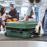 Vertical Stripe 4-in-1 Expandable Hard Shell Suitcase Set with Spinner Wheels & TSA Lock
