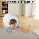 Smart Self-Cleaning Cat Litter Box – Automatic Scooping with Deodorization, App Control & 2.4G WiFi Support with Safety Padding