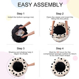 Mewoofun Donut Cat Bed – 23" Round Washable Plush Fluffy Pet Bed with Non-Slip Bottom for Cats, Puppies & Small Dogs