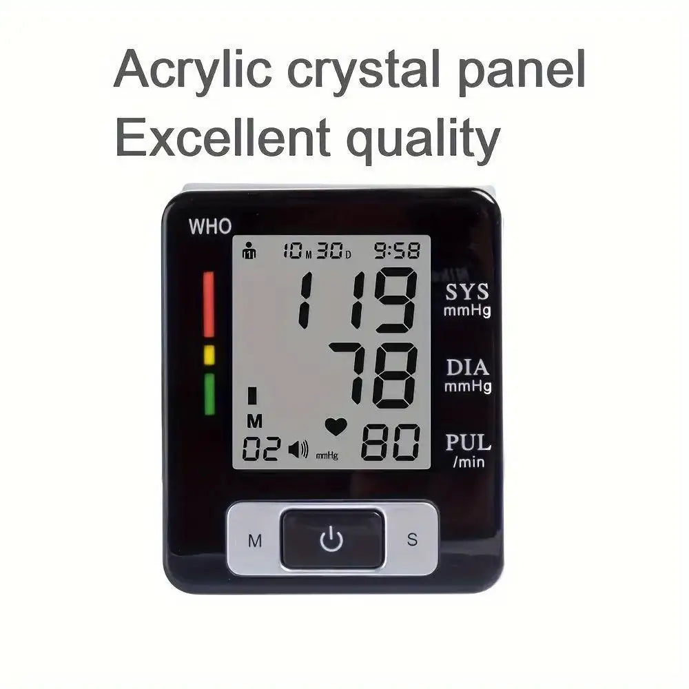 CHANG KUN Premium Wrist Blood Pressure Monitor With Pulse Heart Rate, Blood Pressure Machine With Large LCD Display - Digital Automatic Blood Pressure Wrist Cuff And Carrying Case Included, Health Monitoring For Adult And Old - PulinGO