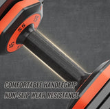 Adjustable Dumbbell Set 10-in-1 – Fast Adjust 55LB Free Weights with Turning Handle, Black Dumbbells for Men & Women Home Gym Workout