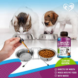 Cat & Dog Multivitamin Liquid – 15-in-1 Health Supplement with Glucosamine & Cranberry for Urinary, Kidney, Joint, Skin & Coat Support