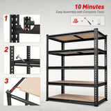 2000LBS Garage Shelving Storage Shelves Heavy Duty Shelving 5 Tier Metal Shelving Units For Garage Shelves 72"H X35.5"W X 15.8"D, Adjustable Metal Shelving Unit For Garage Shelves Utility Rack Shelf For Basement Pantry Closet - PulinGO