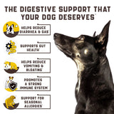 Probiotics for Dogs – Digestive Enzymes & Gut Health Support Chews for Allergies, Yeast Balance & Immunity