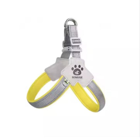 YT Pet Reflective Adjustable Dog & Cat Harness with Leather Leash – Comfortable, Easy Control & No-Pull Design